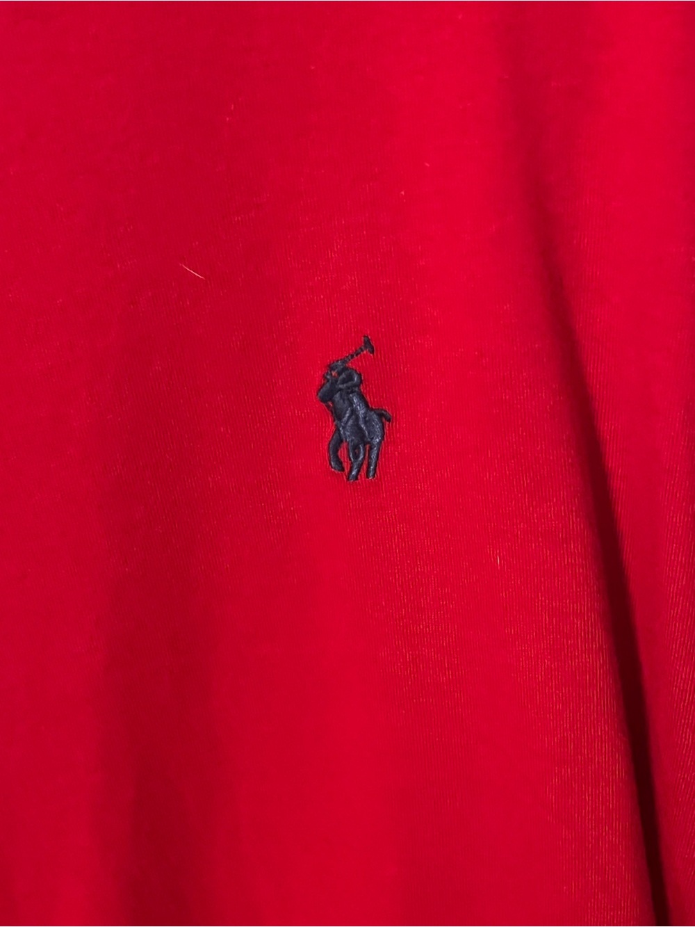 Polo by Ralph Lauren Red Crewneck Tee with Navy Logo Print